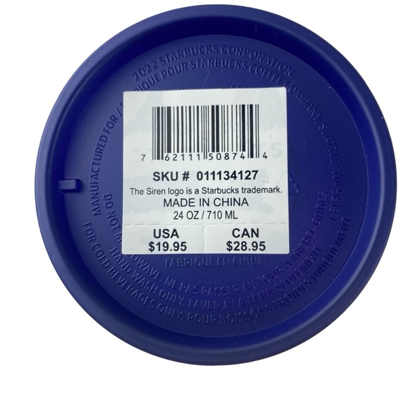 Starbucks 2002 Watermelon Pink Purple Gradient Grid Tumbler with Straw Venti NWT - Picture 8 of 8